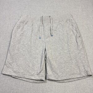 Dude Robe Shorts Mens XL Gray Sweat Cotton Polyester Drawstring 8 Inseam